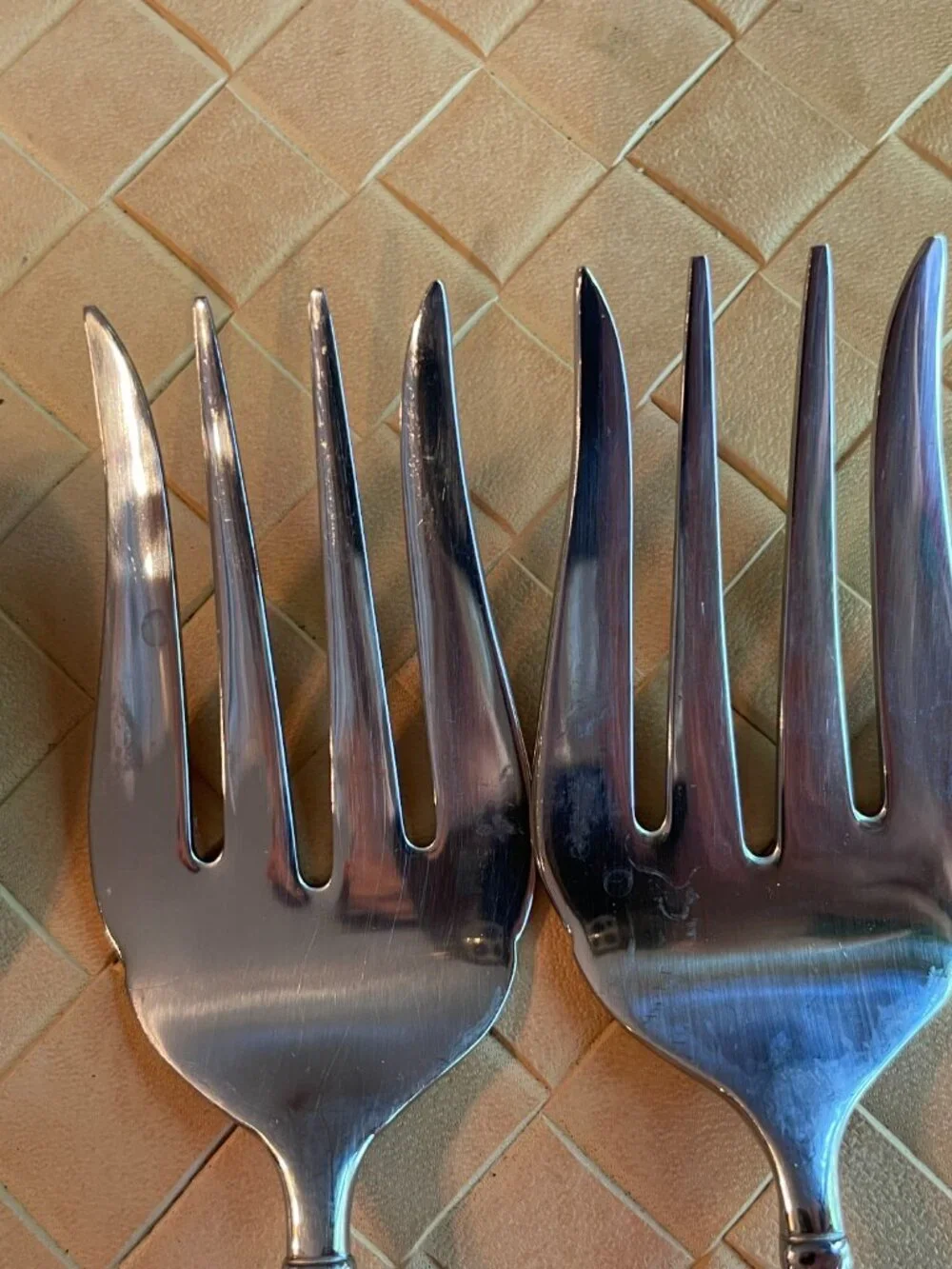 Wedgewood Flatware 2 Serving Spoons & 1 Fork Set of 3 Unknown Pattern